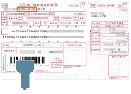 公共料金等の納付書バーコード