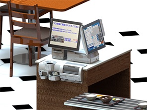 TWINPOS 9700Ui セミセルフ会計POS（レストラン／アップ）